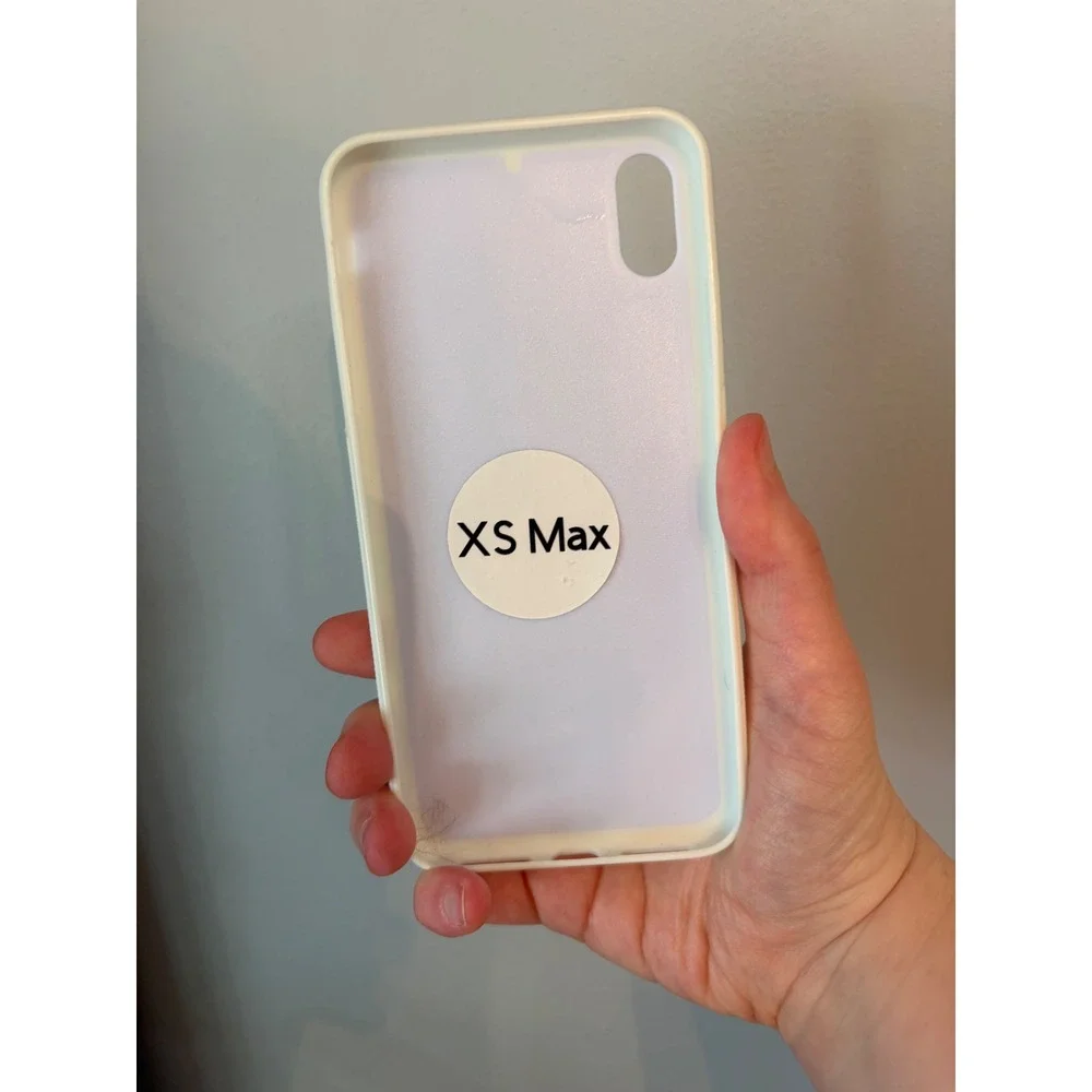 iPhone XS Max Phone Case Unisex XS Max Sage Green Retro Daisy Smiley Face Case